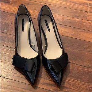 Zara never worn black kitten heels